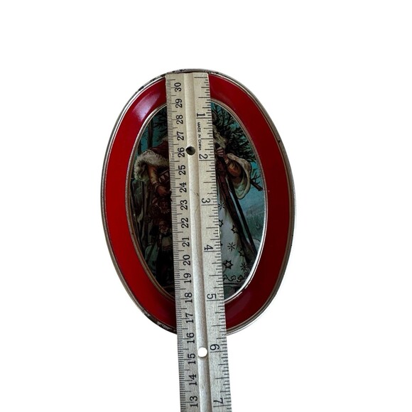 Vintage Christmas Tin Tray Victorian Old World Santa - Picture 9 of 11